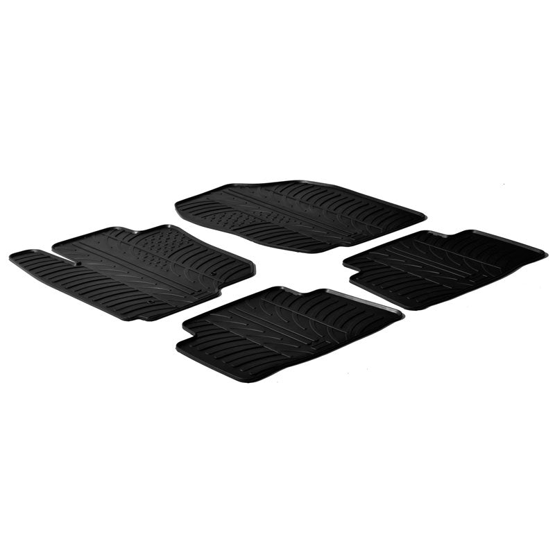 Gledring, Gummimåtter, passer til Toyota RAV4 IV 2WD/4WD 2013-2018 (T profile 4-dele + klips)