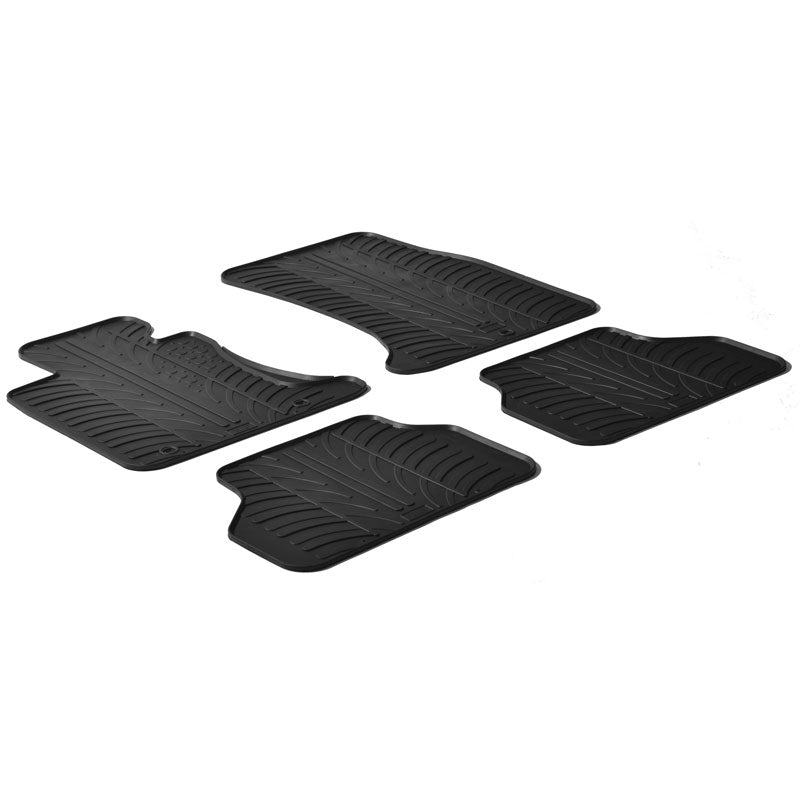 Gledring, Gummimåtter, passer til BMW 5 Series E60/E61 2004-2010 (T profile 4-dele + klips)