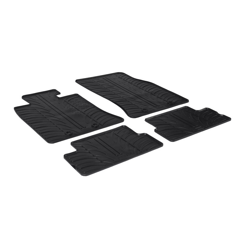 Gledring, Gummimåtter, passer til BMW New Mini One/Cooper/S/D R56 2006-2014 (T profile 4-dele + klips)