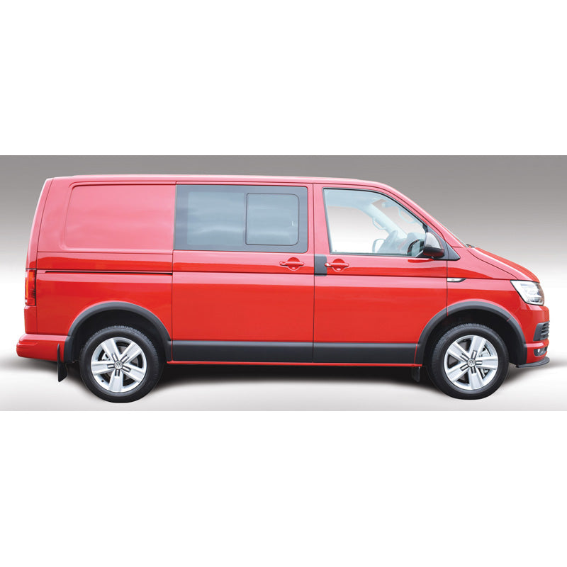 RGM, Set Body Moulding Covers, passer til Volkswagen Transporter T5 2003-2015 & T6 2015- Short Wheel Base & Right Sliding Door - Black