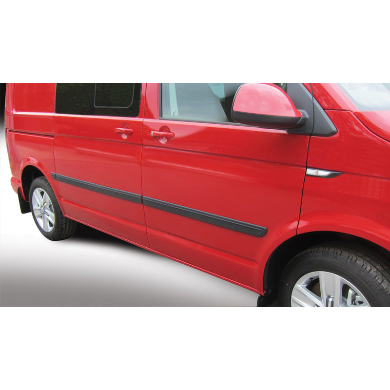 RGM, Set Side Body Mouldings, passer til Volkswagen Transporter T6 2015- Long Wheel Base Black