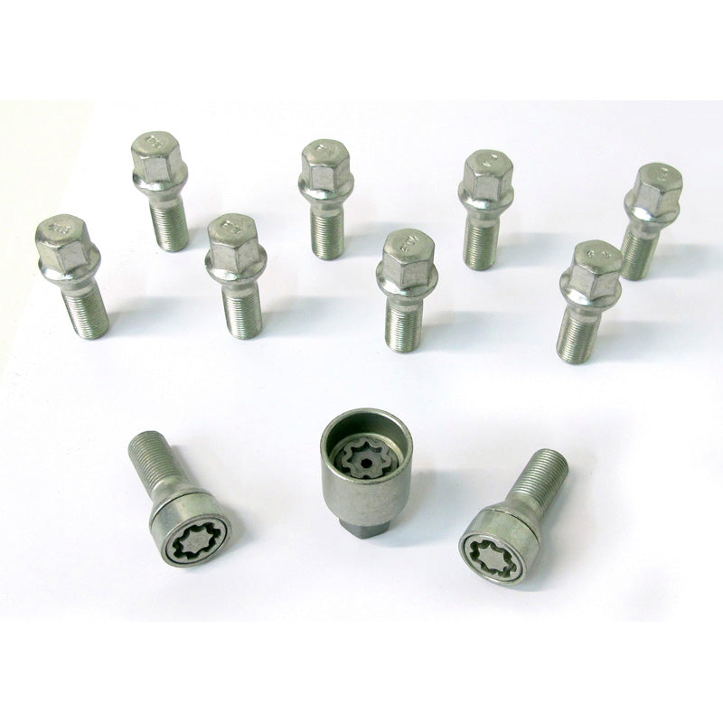 H&R, Wheel bolt Set Taper-Head M14x1.25 - længde 50mm - 10 pcs. - incl. wheel-locks