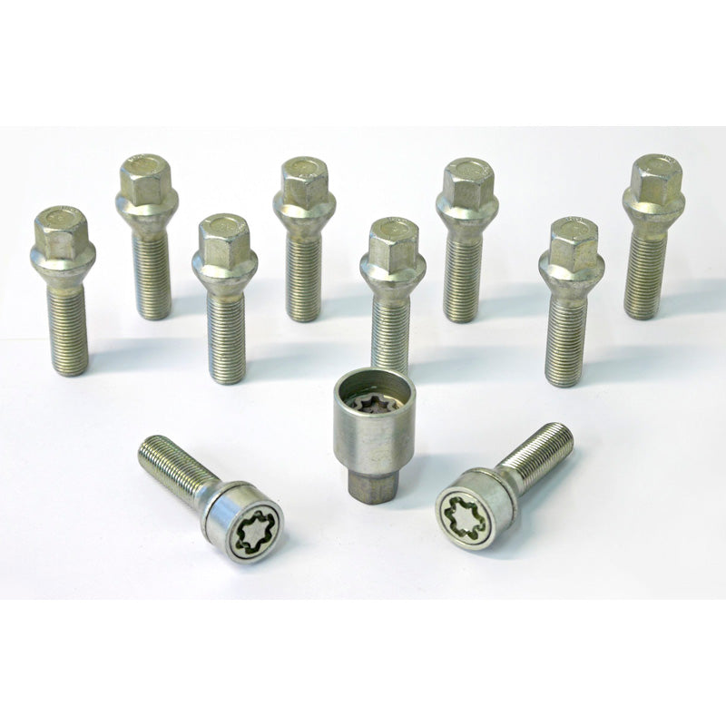 H&R, Wheel bolt Set Taper-Head M14x1.50 - længde 38mm - 10 pcs. - incl. wheel-locks