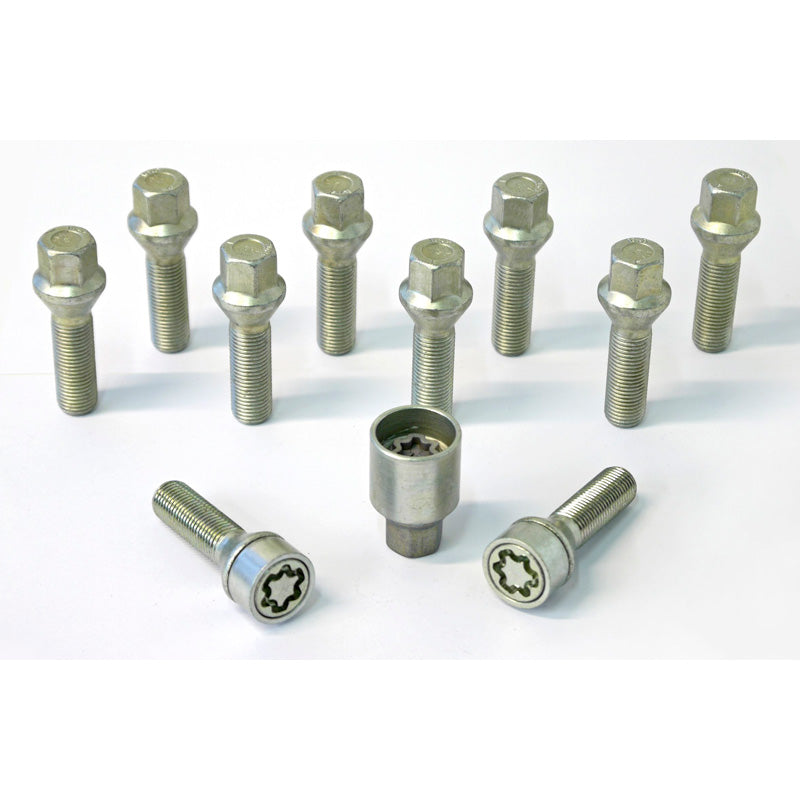 H&R, Wheel bolt Set Taper-Head M14x1.50 - længde 60mm - 10 pcs. - incl. wheel-locks