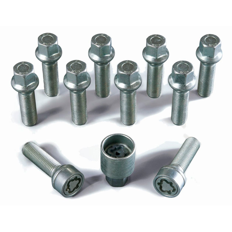H&R, Wheel bolt Set Round-Head R14 M14x1.50 - længde 65mm - 10 pcs - incl. wheel-locks