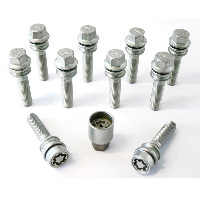 H&R, Wheel bolt Set Round-Head with movable cone R14 M15x1.25 - længde 44mm - 10 pcs - incl. wheel-locks