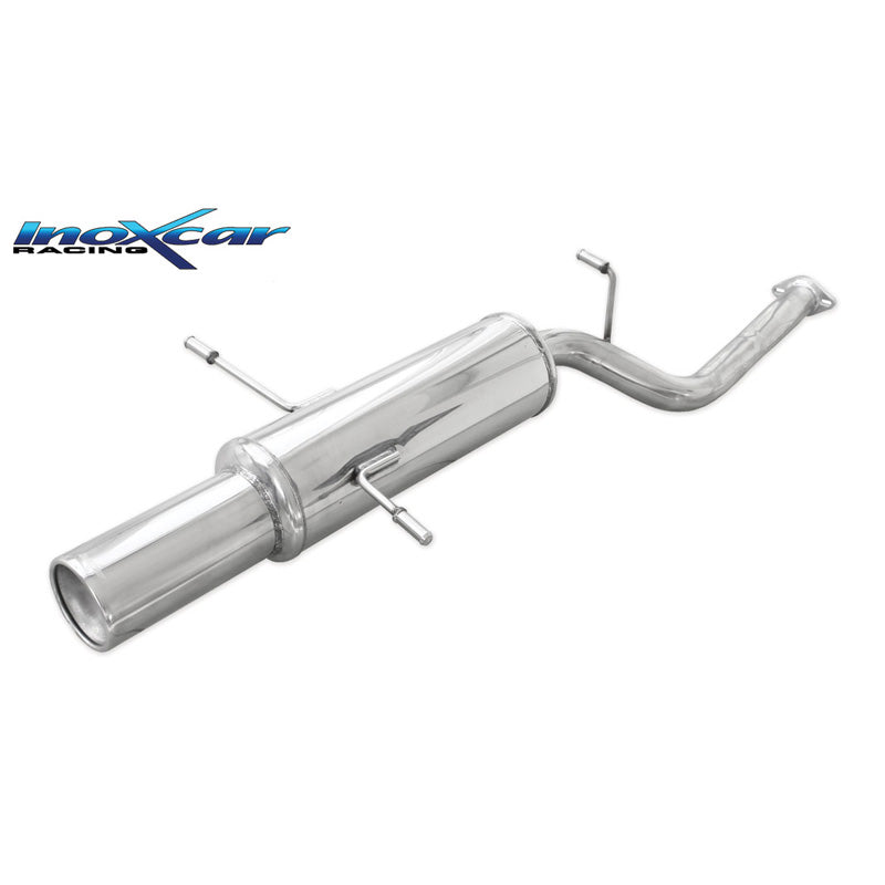 InoXcar, Sportsudstødning, passer til Subaru Forester 2.0 16v LX 125hp 1998- 1x102mm