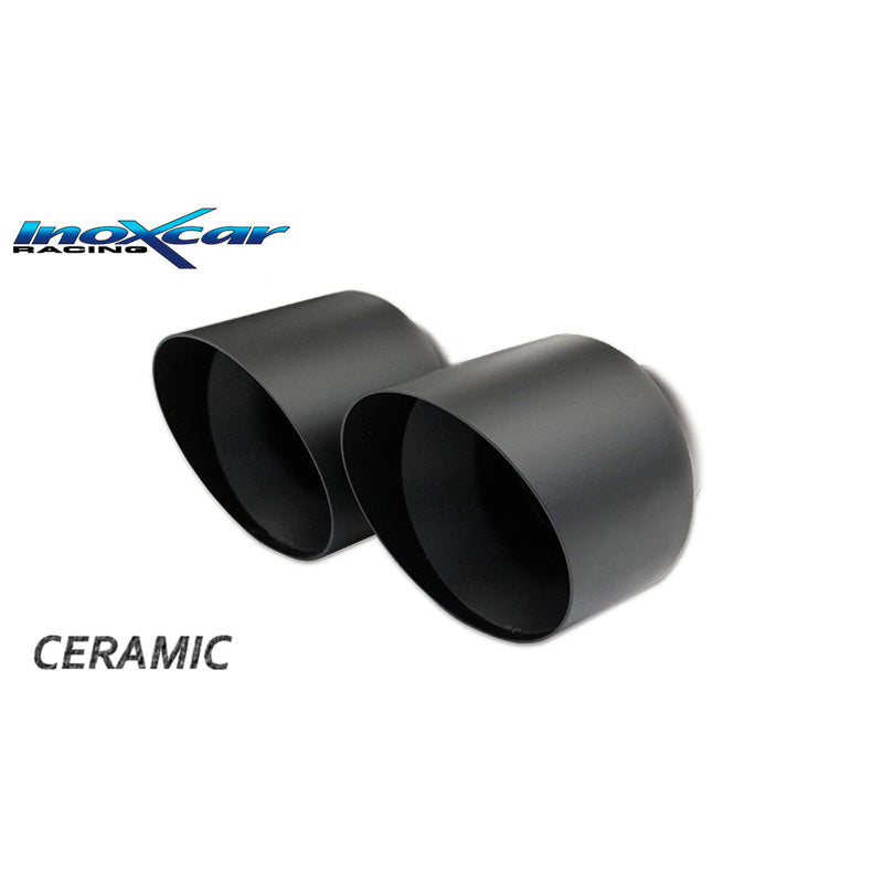 InoXcar, Dobbelt sportsudstødning, passer til Volkswagen Golf VI 2.0 TSI GTI 210hp 2009- 2x100mm Ceramic Black