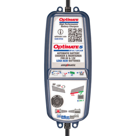 OptiMate, Batterioplader, 6V 4A / 12V 3A Battery Saving charger-tester-maintainer