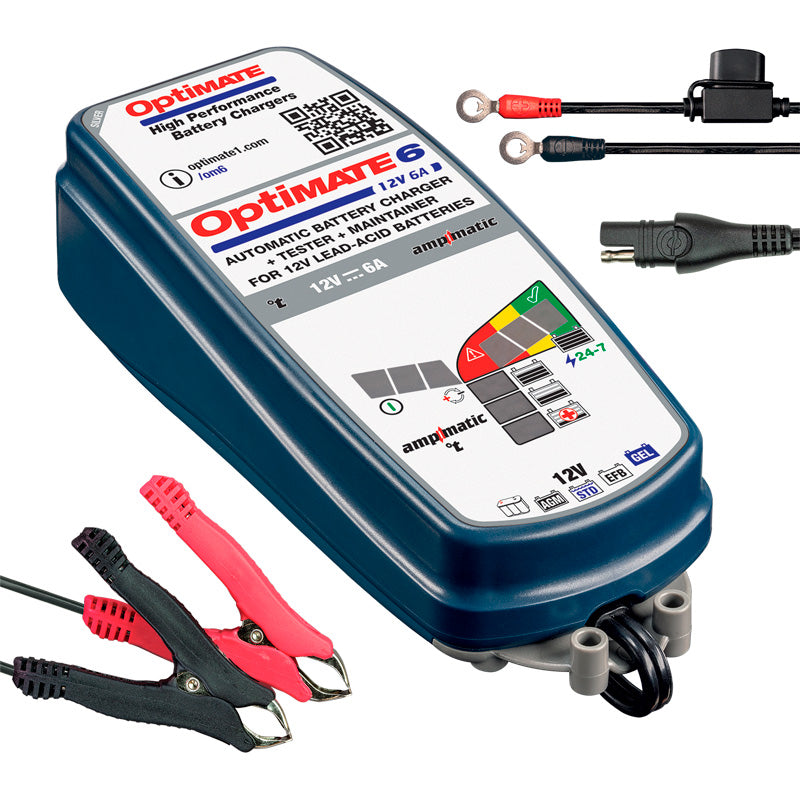 OptiMate, Batterioplader, 6 Ampmatic 12V/6.0A, 9-trins