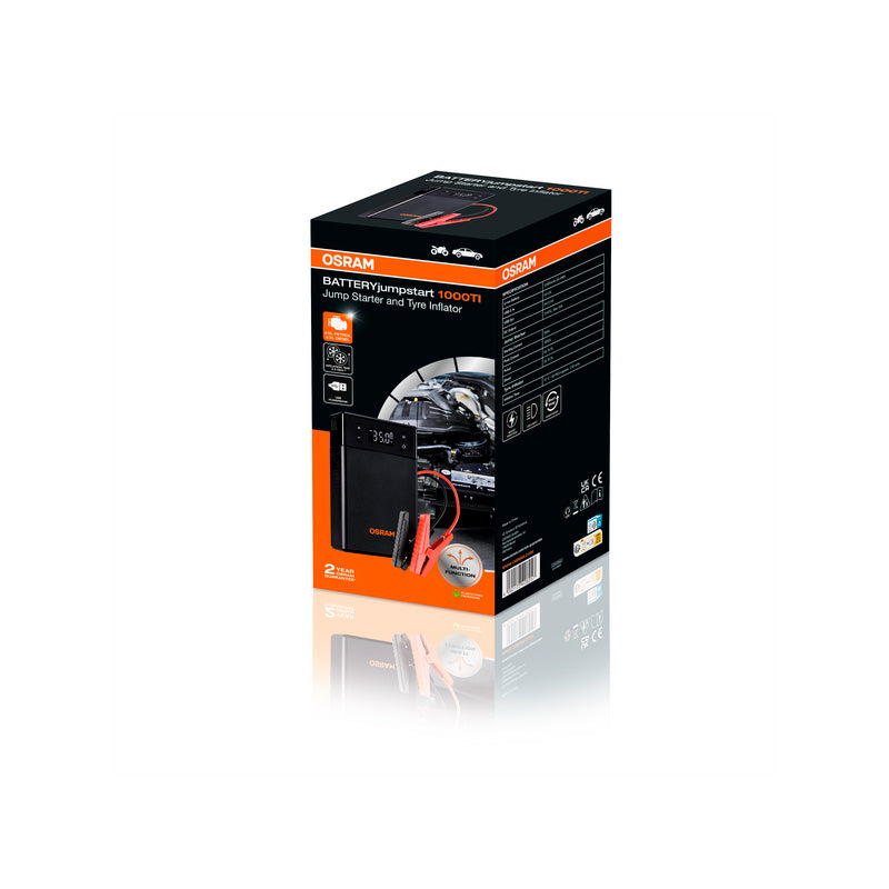 Osram, Jumpstarter/Power Bank, med indbygget dækpumpe, BATTERYjumpstart 1000TI