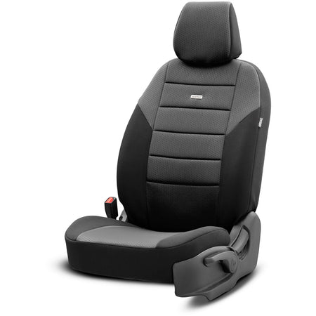 otoM, Sædeovertræk, 'SelectedFit One' Modern Design, Sort - 10-dele, passer til side-airbags