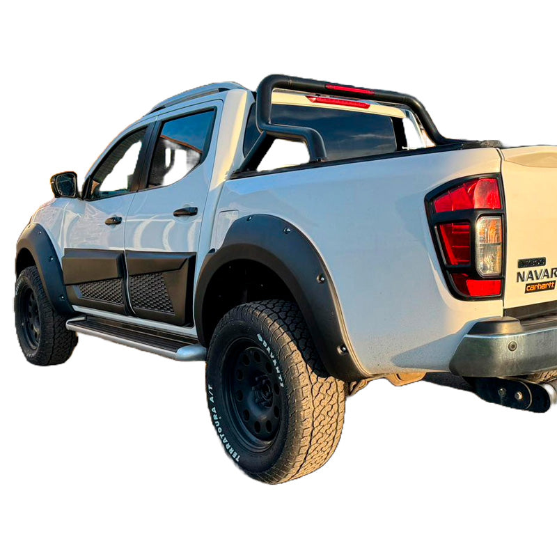 OneWay, Sidekarmbeskyttelse, Mat Sort, Passer til Nissan Navara NP300 (D23) 2014-2021, 4-dele
