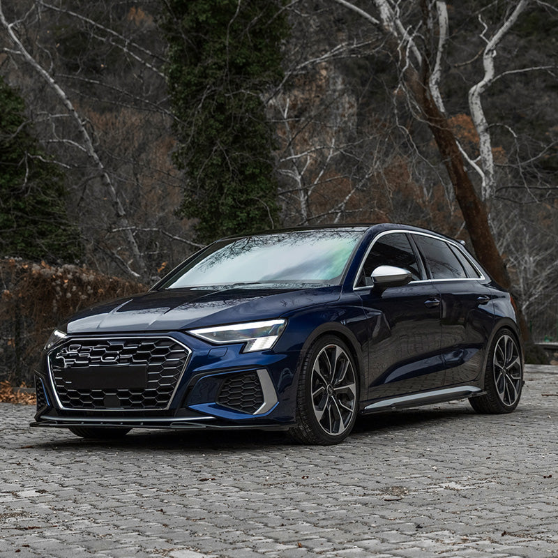 OneWay, Komplet body kit, Blank sort, passer til Audi A3 8Y Sportback S3/S-Line (2020-2024)