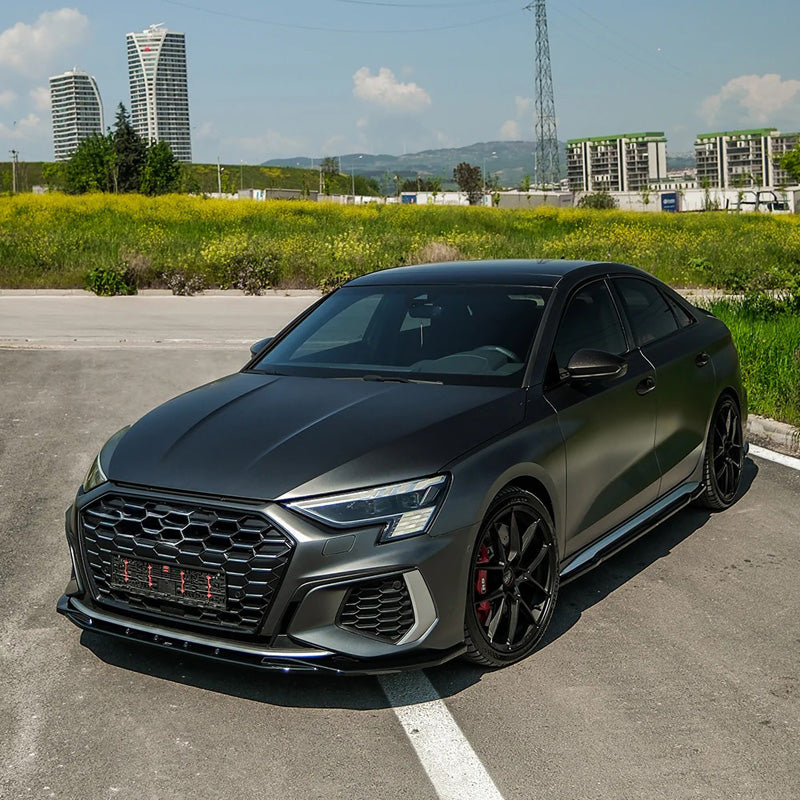 OneWay, Komplet body kit, Blank sort, passer til Audi A3 8Y Sedan S3/S-Line (2020-2024)