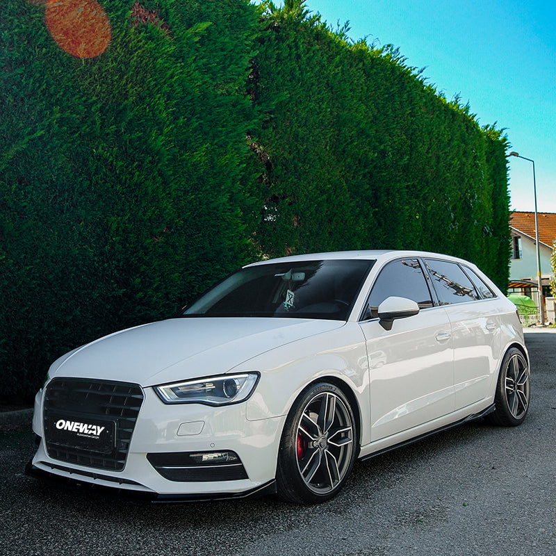 OneWay, Komplet bodykit, Blank sort, passer til Audi A3 (8V) Sportback (2012-2016) excl. S-Line/S3/RS3