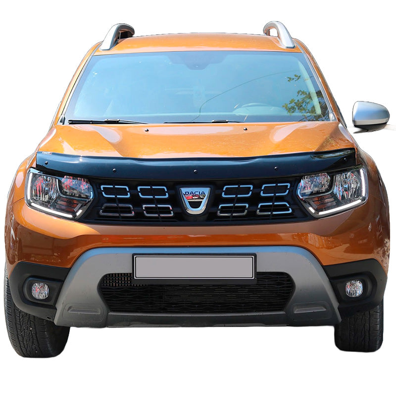 OneWay, Motorhjelmsbeskytter, Glanssort, Passer til Dacia Duster II 2018-2024