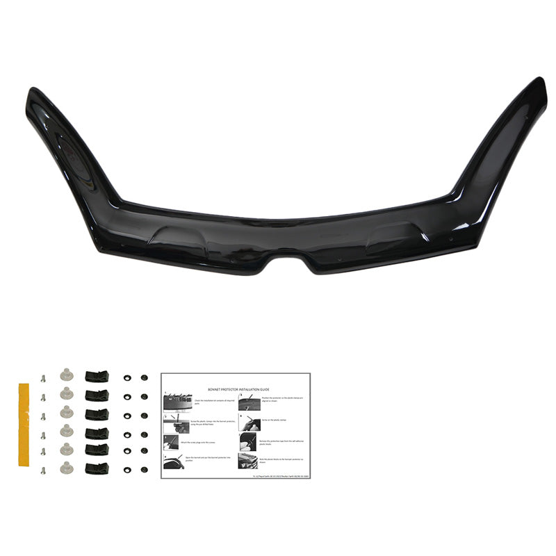 OneWay, Motorhjelmsbeskytter, Glossy Sort, Passer til Renault Kangoo 2. generation Facelift (2014-2019)