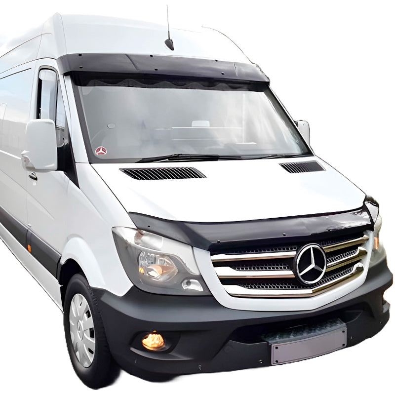 OneWay, Stødsikring til motorhjelm, Glanssort, Passer til Mercedes Sprinter W906 Facelift (2014-2018)