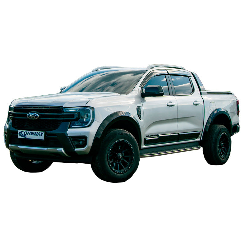 OneWay, Fender Flares, Mat Sort, Passer til Ford Ranger T9 2022-, 4-delt sæt