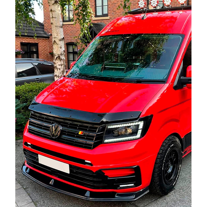 OneWay, Frontspoiler, Glanssort, Passer til Volkswagen Crafter MK2 & MAN TGE MK1 PreFacelift 2016-, 'Aerodynamik'