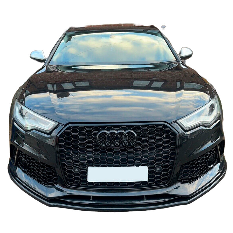 OneWay, Frontspoiler, Glossy sort, Passer til Audi RS6 C7 & C7 Facelift (2013-2017)