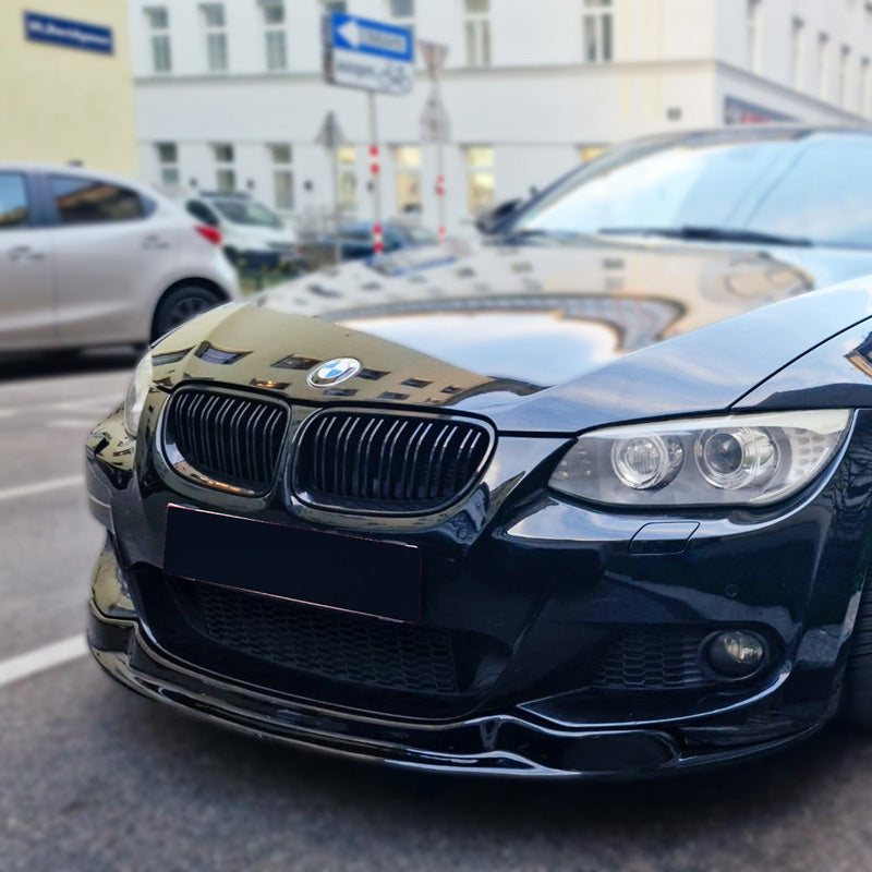 OneWay, Frontspoiler, Glanssort, Passer til BMW 3-Serie E92/E93 M-Sport 2010-2013