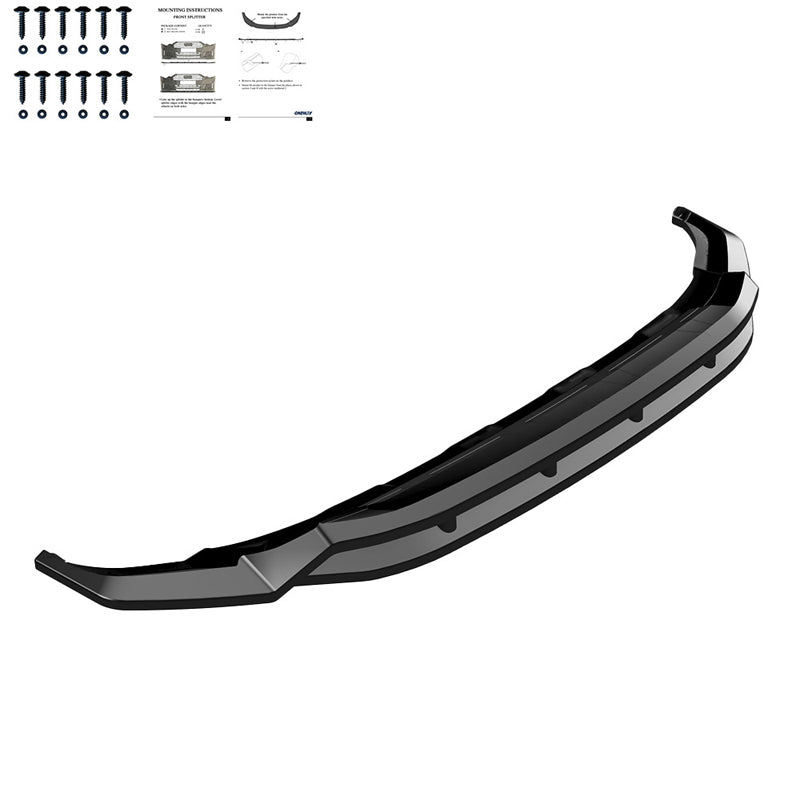 OneWay, Frontspoiler, Glossy Sort, Passer til Volkswagen Touareg III R-Line 2018-2023