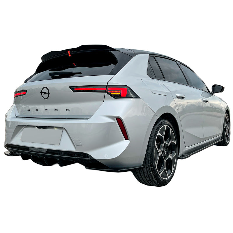 OneWay, Bagkofanger diffuser, Glossy sort, Passer til Opel Astra L HB 2021-