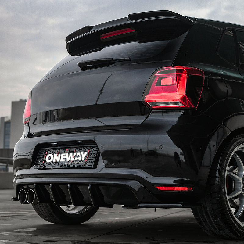 OneWay, Underlæbe, blank sort, passer til Volkswagen Polo 6R GTi (2009-2014)