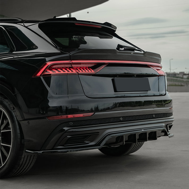 OneWay, Bagspoiler, Blank sort, passer til Audi Q8 S-Line & SQ8 & RSQ8 (2018-)