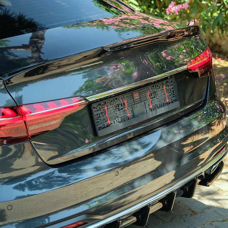 OneWay, Bagspoiler, Blank Sort, passer til Audi A4 (B9) Sedan Facelift (2019-2024)