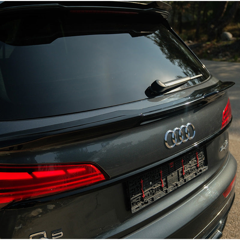 OneWay, Bagagerumsspoiler, Glanssort, Passer til Audi Q5 (FY) S-Line Facelift 2020-2024, Uden Sportback
