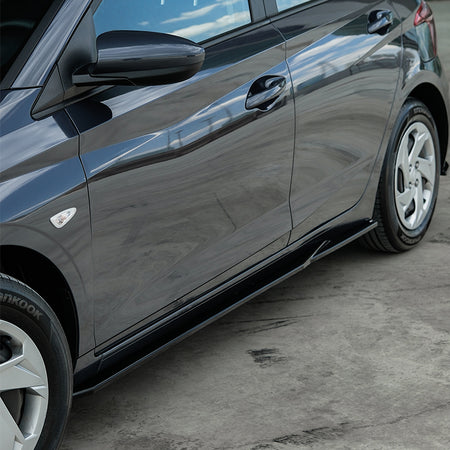 OneWay, Sideskørter, Blank sort, passer til Hyundai i20 III (BC3) Facelift (2023-)