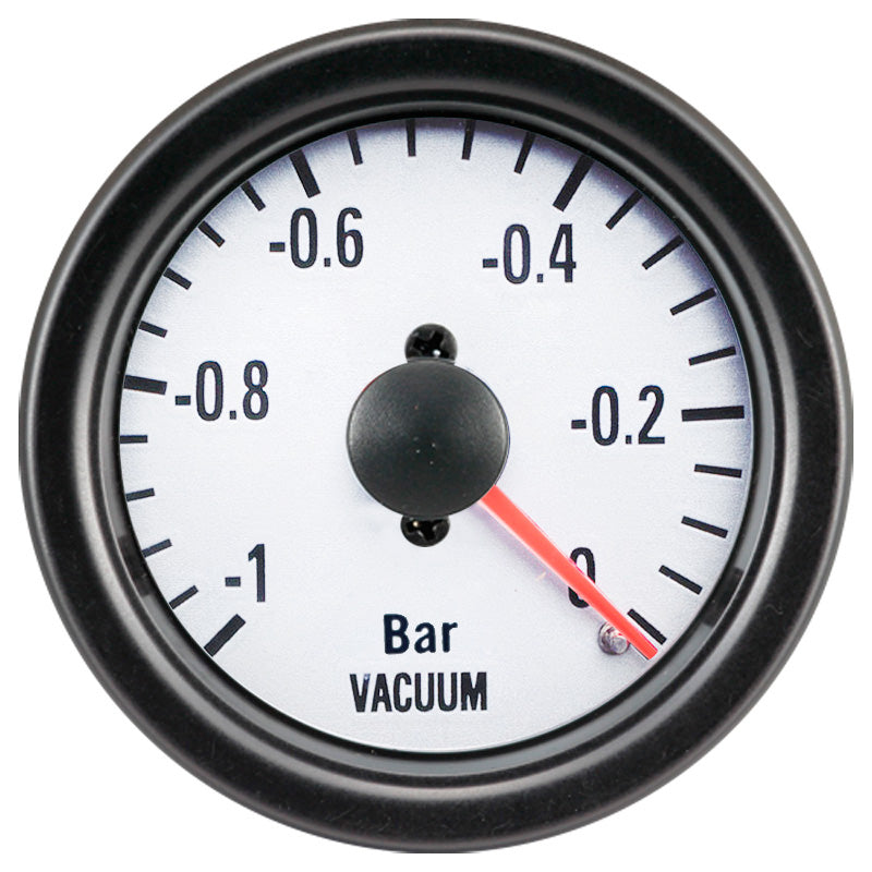 AutoStyle, 52mm Classic Hvid Performance Instrument - Vakuum 0-0,2