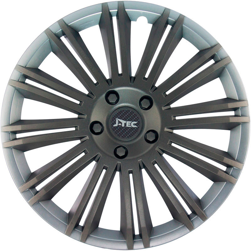 J-Tec, Hjulkapsler, 4stk, Discovery R 16-tommer silver/grey