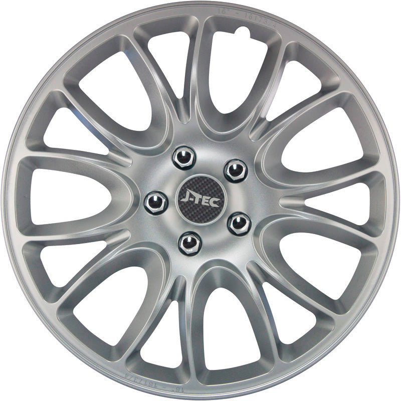J-Tec, Hjulkapsler, 4stk, Hero 15-tommer silver
