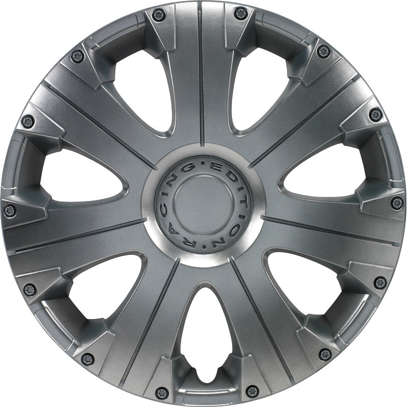 AutoStyle, Hjulkapsler, 4stk, Racing 14-tommer silver