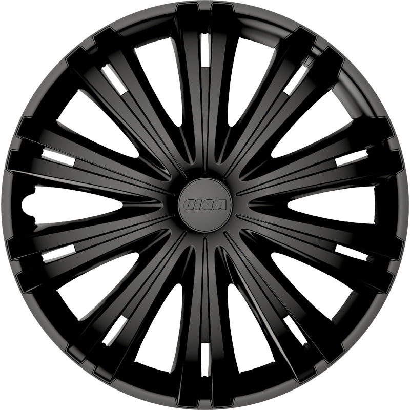 AutoStyle, Hjulkapsler, 4stk, Giga 15-tommer mat black
