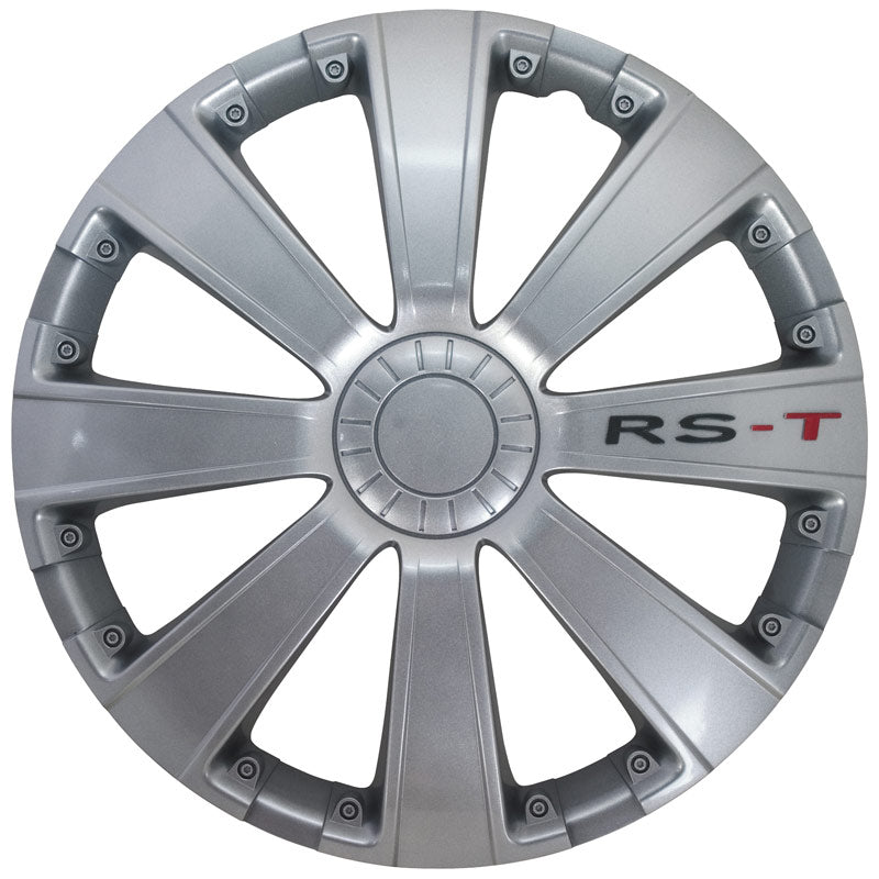 AutoStyle, Hjulkapsler, 4stk, RS-T 14-tommer silver