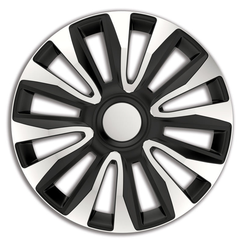 AutoStyle, Hjulkapsler, 4stk, Avalone 16-tommer silver/black