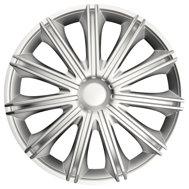 AutoStyle, Hjulkapsler, 4stk, Nero 13-tommer silver