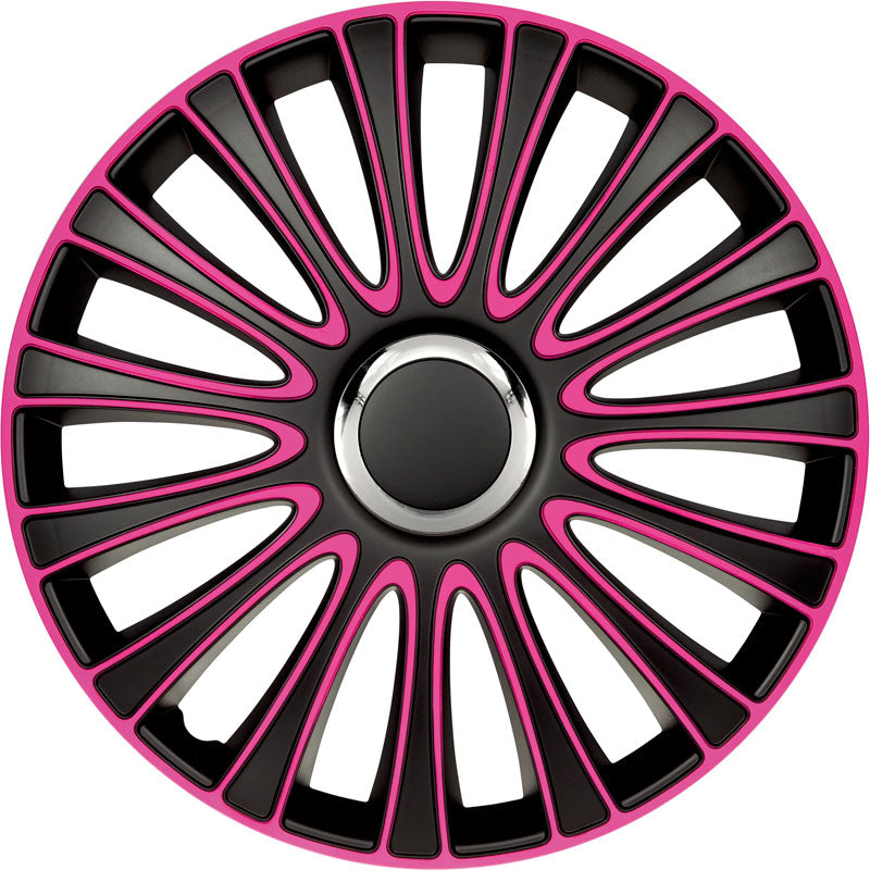 AutoStyle, Hjulkapsler, 4stk, LeMans 14-tommer black/pink
