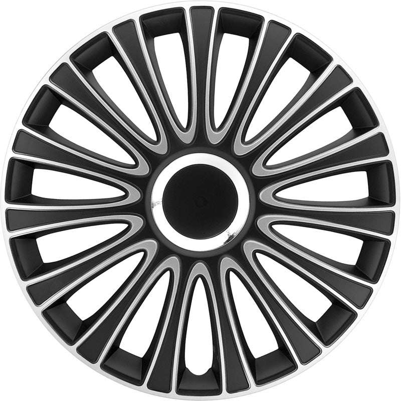 AutoStyle, Hjulkapsler, 4stk, LeMans 15-tommer black/silver
