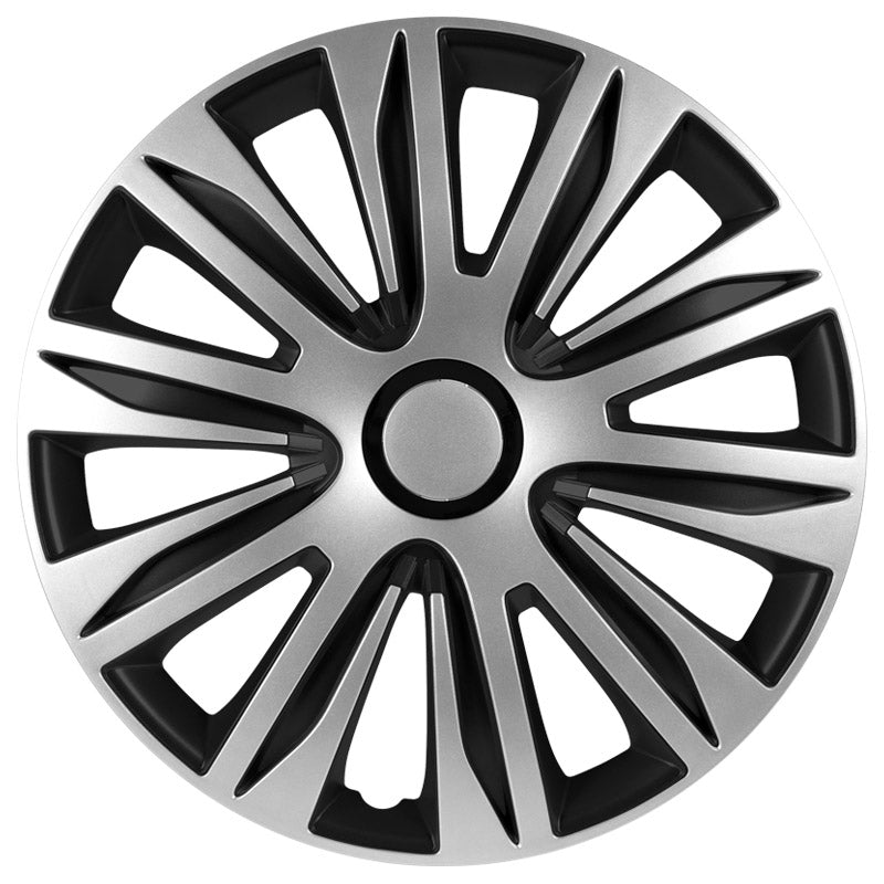 AutoStyle, Hjulkapsler, 4stk, Nardo 14-tommer silver/black