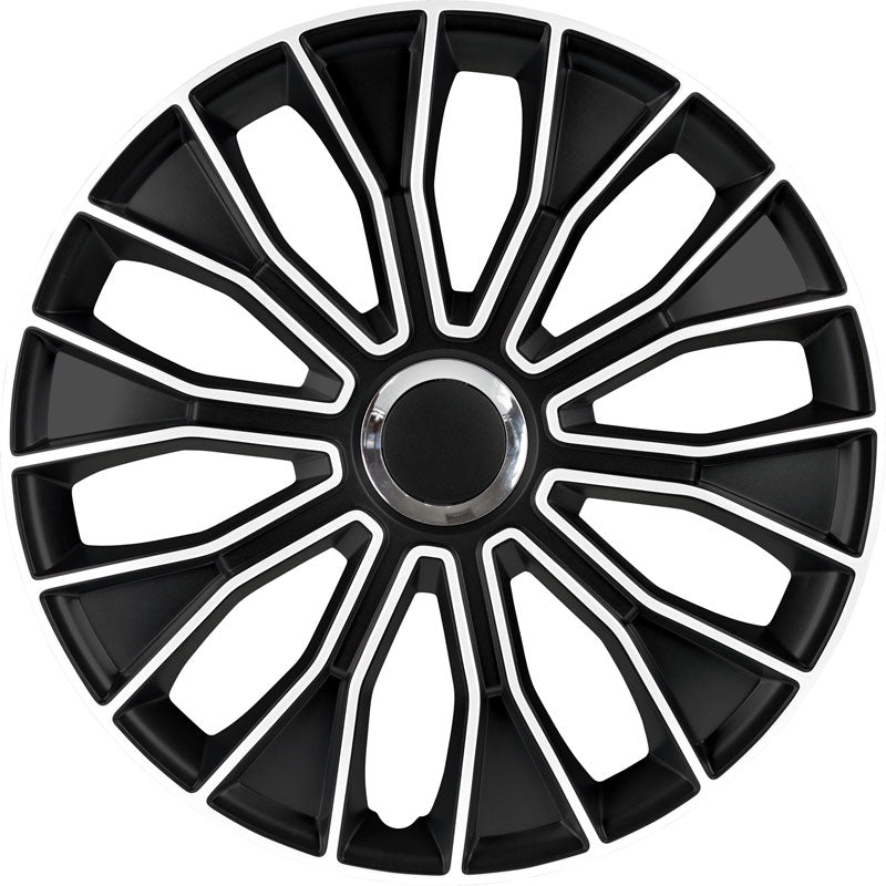AutoStyle, Hjulkapsler, 4stk, Voltec Pro 14-tommer black/white