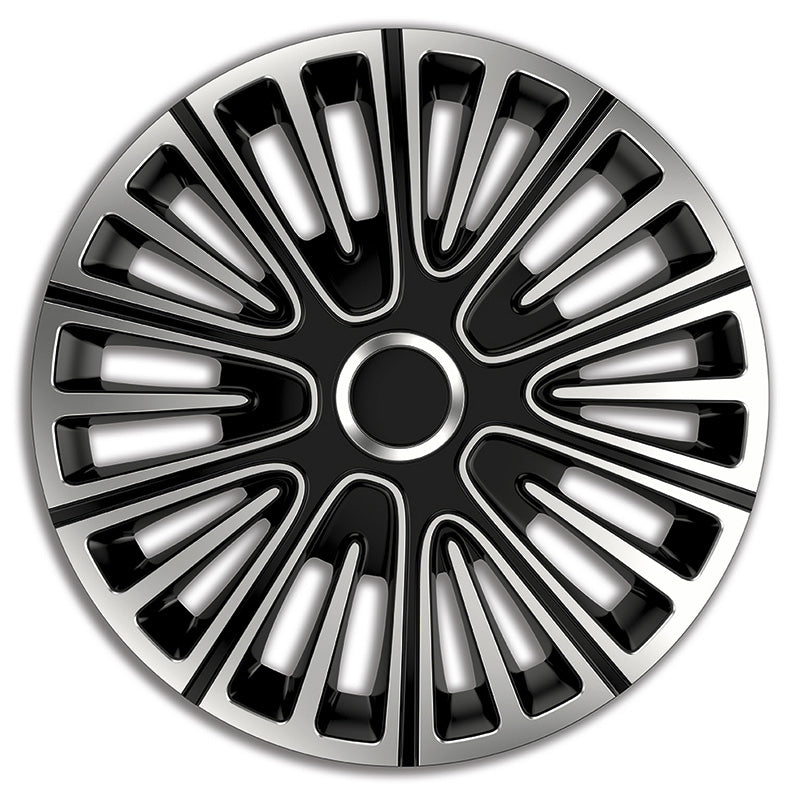 AutoStyle, Hjulkapsler, 4stk, Motion 14-tommer silver/black