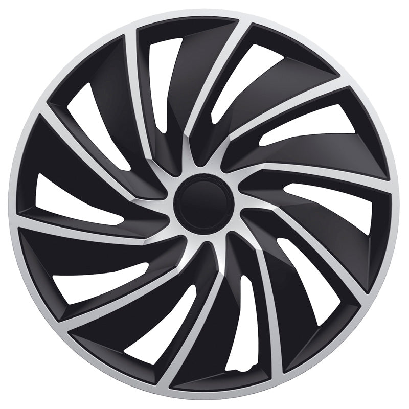 AutoStyle, Hjulkapsler, 4stk, Turbo 14-tommer silver/black