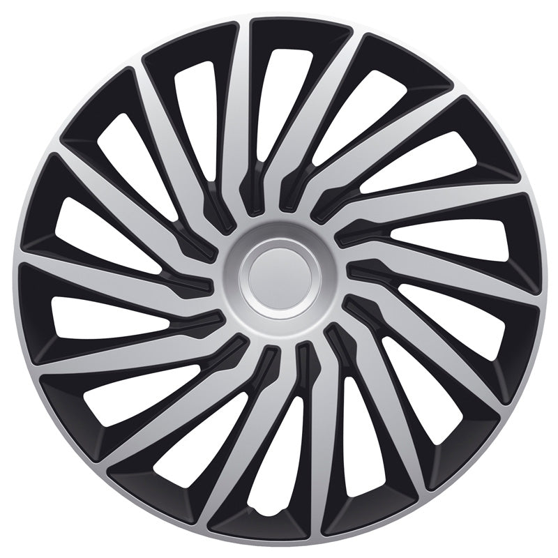 AutoStyle, Hjulkapsler, 4stk, Kendo 14-tommer silver/black