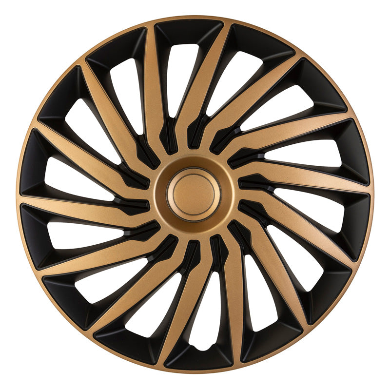 AutoStyle, Hjulkapsler, 4stk, Kendo 16-tommer black/gold